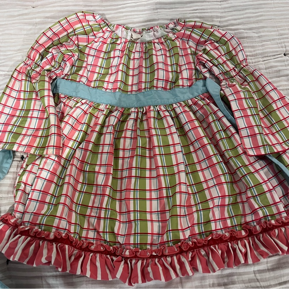 Matilda Jane Pink and Green Plaid Kids Dress